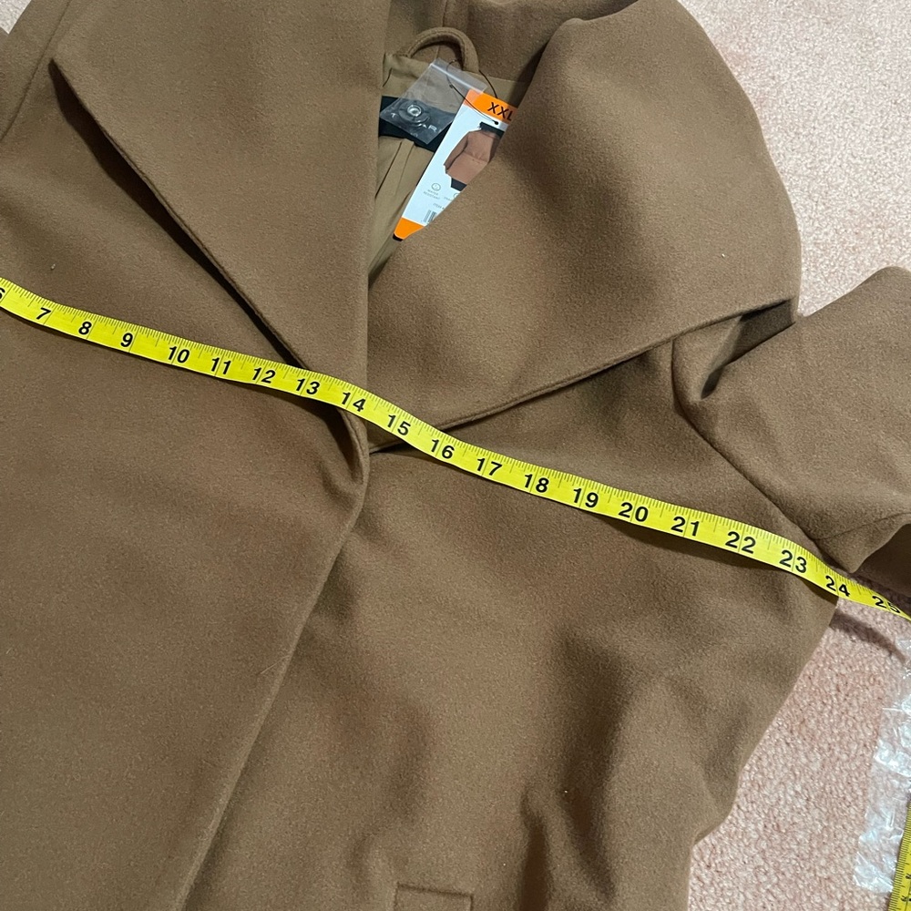 TAHARI Elegant Brown Women's Coat water resistant - Picture 12 of 17